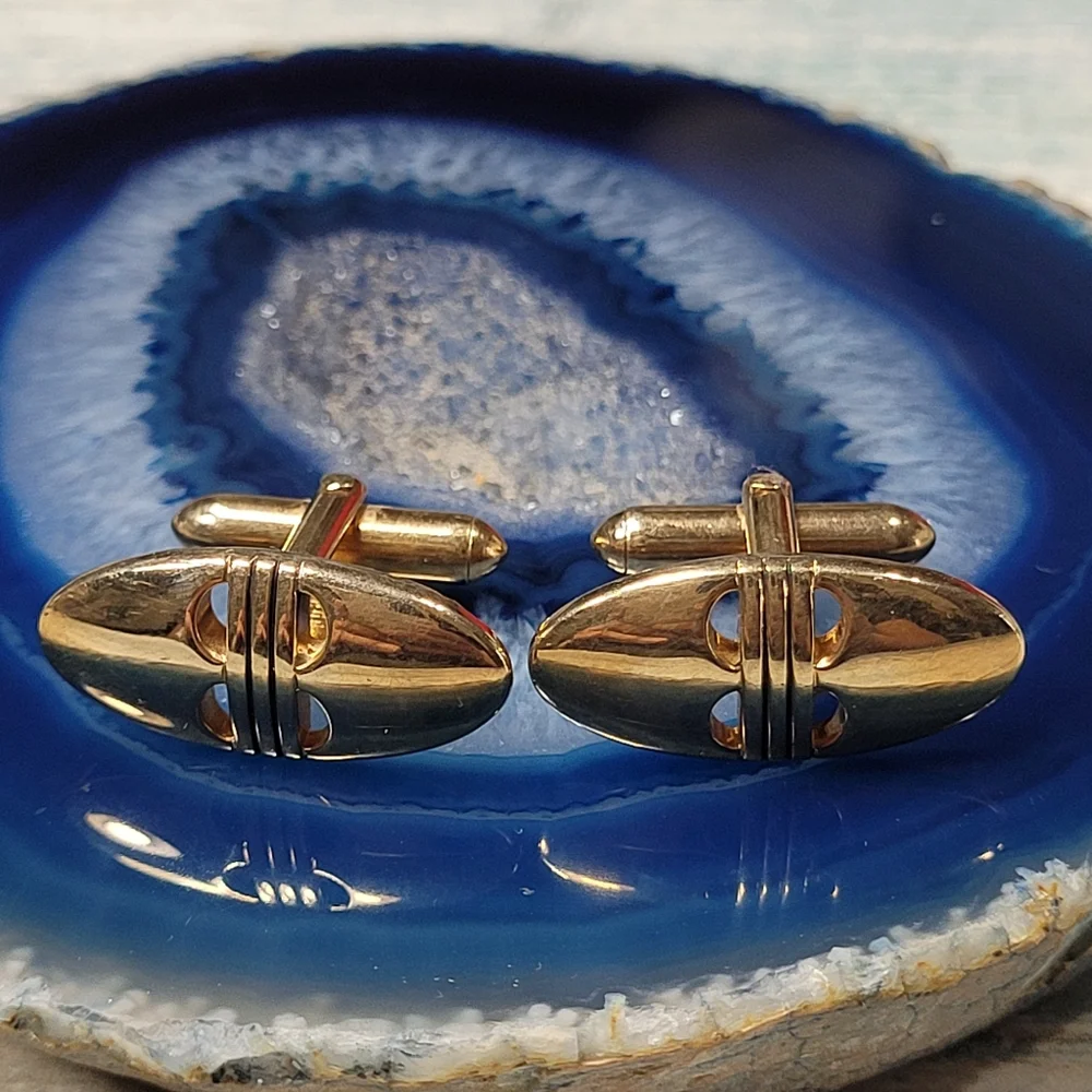 SWANK Gold Cufflinks